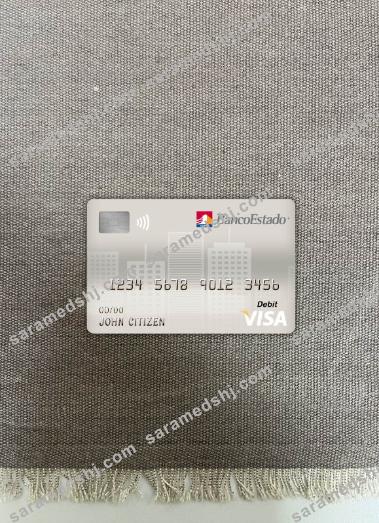 Chile banco del estado de chile bank visa debit card photolook front